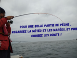 Pour une belle partie de pêche , regardez la météo et les marées, et puis… croisez les doigts !